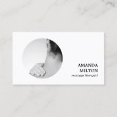 Carte De Visite Moderne Elégant Massage Photo (Devant)