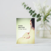 Carte De Visite Moderne Elégant Massage Photo (Debout devant)