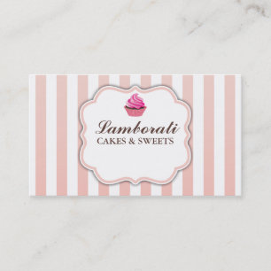 Carte De Visite Moderne élégant mignon de rose de boulangerie de