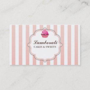 Carte De Visite Moderne élégant mignon de rose de boulangerie de