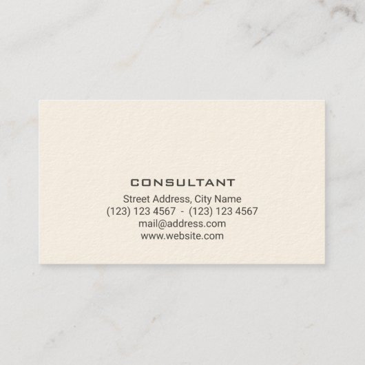 Carte De Visite Moderne élégant minimal gris (Dos)