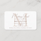 Carte De Visite Moderne Élégant Minimal Script Monogramme Terracot (Dos)
