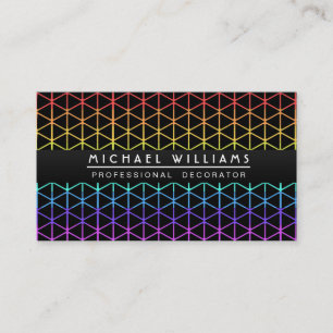 CARTE DE VISITE MODERNE ÉLÉGANT MINIMALISTE ARCOIRIS DÉCORATEUR