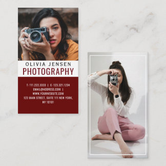 Carte De Visite Moderne Élégant minimaliste de la photographie pro
