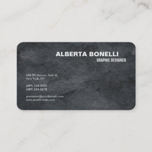 Carte De Visite Moderne Élégant Minimaliste Gris Simple