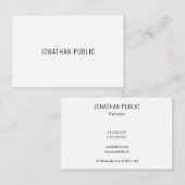 Carte De Visite Moderne Elegant minimaliste Modèle professionnel (Devant / Derrière)