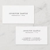 Carte De Visite Moderne Elegant minimaliste Modèle professionnel (Devant / Derrière)
