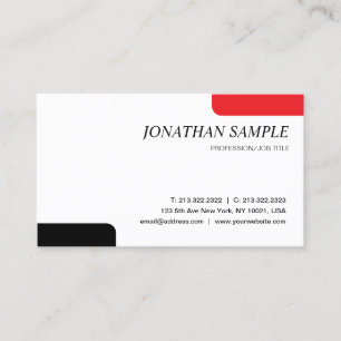 Carte De Visite Moderne Élégant minimaliste Professionnel Plain