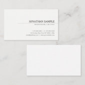 Carte De Visite Moderne Élégant minimaliste Professionnel Plain (Devant / Derrière)