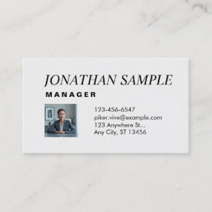 Carte De Visite Moderne Élégant minimaliste Professionnel Plain