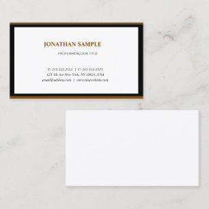 Carte De Visite Moderne Élégant minimaliste Professionnel Plain