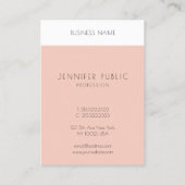 Carte De Visite Moderne Elégant Modèle Rose Bleu Blanc Simple (Dos)