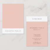 Carte De Visite Moderne Elégant Modèle Rose Bleu Blanc Simple (Devant / Derrière)