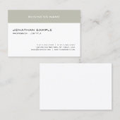 Carte De Visite Moderne Élégant Modèle simple Sophistiqué Cool (Devant / Derrière)