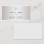 Carte De Visite Moderne élégant Monogram Design élégant Salon Arge (Devant / Derrière)