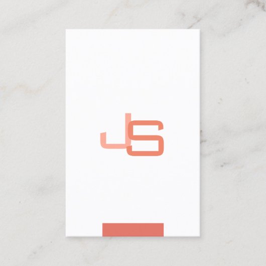 Carte De Visite Moderne Elegant Monogram Modèle tendance (Devant)