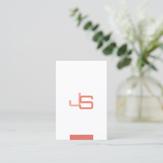 Carte De Visite Moderne Elegant Monogram Modèle tendance (Debout devant)