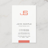 Carte De Visite Moderne Elegant Monogram Modèle tendance (Dos)