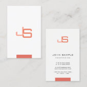 Carte De Visite Moderne Elegant Monogram Modèle tendance (Devant / Derrière)