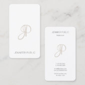 Carte De Visite Moderne Elegant Monogramme Design Modèle (Devant / Derrière)