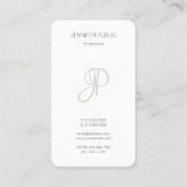 Carte De Visite Moderne Elegant Monogramme Design Modèle (Dos)