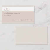 Carte De Visite Moderne Élégant Monogramme Modèle Professionnel (Devant / Derrière)