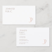 Carte De Visite Moderne Élégant Monogramme Modèle Professionnel Bu (Devant / Derrière)