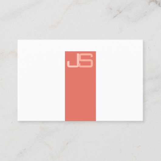 Carte De Visite Moderne Élégant Monogramme Modèle Simple (Devant)