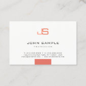 Carte De Visite Moderne Élégant Monogramme Modèle Simple (Dos)