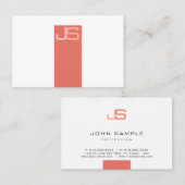 Carte De Visite Moderne Élégant Monogramme Modèle Simple (Devant / Derrière)