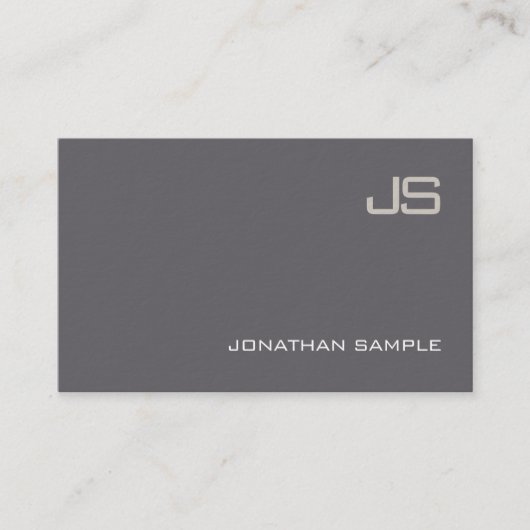 Carte De Visite Moderne Élégant Monogramme Professionnel Design Lu (Devant)