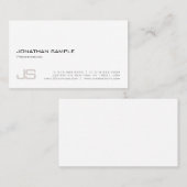 Carte De Visite Moderne Élégant Monogramme Professionnel Nettoyant (Devant / Derrière)