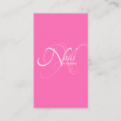 Carte De Visite Moderne Élégant Monogramme rose Typographie Clou A (Devant)