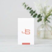 Carte De Visite Moderne Elegant Monogrammed Modèle tendance (Debout devant)