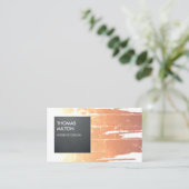 Carte De Visite Moderne Elégant Motif Abstrait Designer d'intérieu (Debout devant)