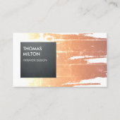 Carte De Visite Moderne Elégant Motif Abstrait Designer d'intérieu (Devant)