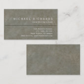 Carte De Visite Moderne Élégant Mur simple en pierre (Devant / Derrière)