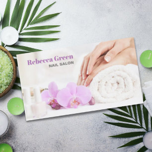 Carte De Visite Moderne Elégant Nail Artist Nail Salon Manicuriste