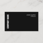 Carte de visite moderne Elégant noir blanc personn (Devant)