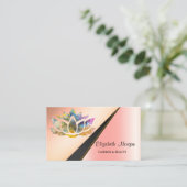 Carte De Visite Moderne Elegant Or Géométrique Chic Lotus (Debout devant)