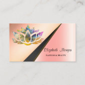 Carte De Visite Moderne Elegant Or Géométrique Chic Lotus (Devant)