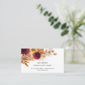 Carte De Visite Moderne Élégant Pampas Grass Floral  (Debout devant)