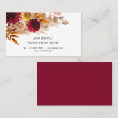 Carte De Visite Moderne Élégant Pampas Grass Floral  (Devant / Derrière)