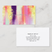 Carte De Visite Moderne Elégant Parties scintillant Aquarelle bros (Devant / Derrière)