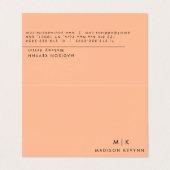 Carte De Visite Moderne Elegant Peach Fuzz Beauty Professional (Extérieur déplié)