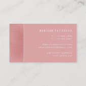 Carte De Visite Moderne élégant Pink Foil Texturé Professionnel (Dos)
