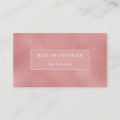 Carte De Visite Moderne élégant Pink Foil Texturé Professionnel (Devant)