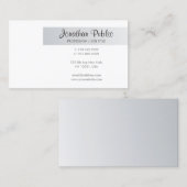 Carte De Visite Moderne élégant Plain Professional Trending Clean (Devant / Derrière)