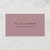 Carte De Visite Moderne Elegant Plain Professionnel brique Rouge (Devant)