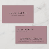 Carte De Visite Moderne Elegant Plain Professionnel brique Rouge (Devant / Derrière)